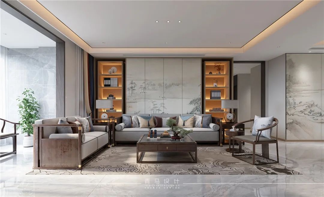 万科高新华府现代新中式底跃别墅丨青马别墅空间设计-50