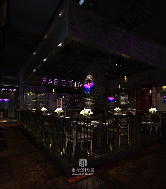 主题餐厅设计-福州揽季月光音乐餐吧主题餐厅设计-12