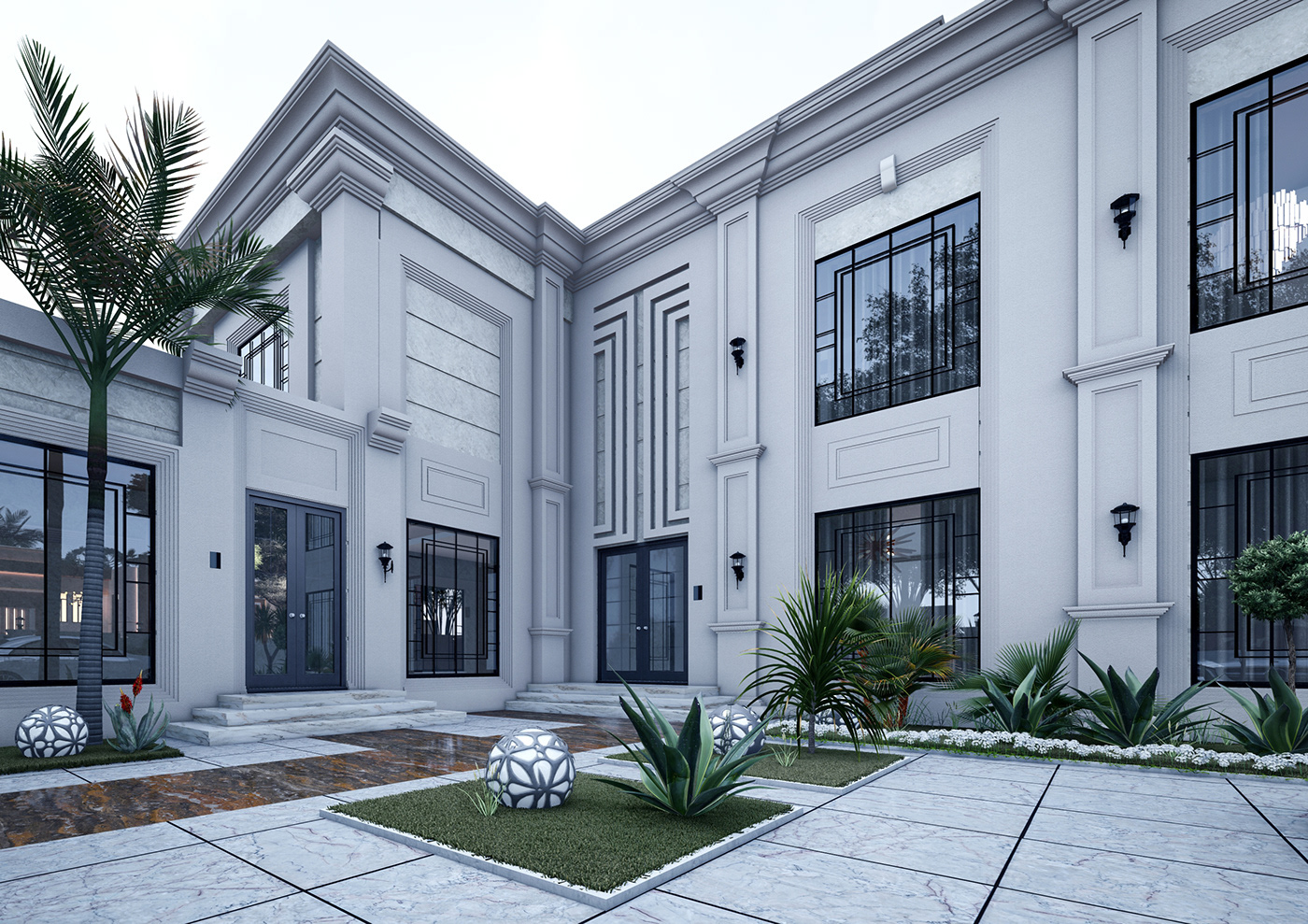 Anastasiya Gushchina丨别墅建筑丨"New Calssic Villa" in KSA-2