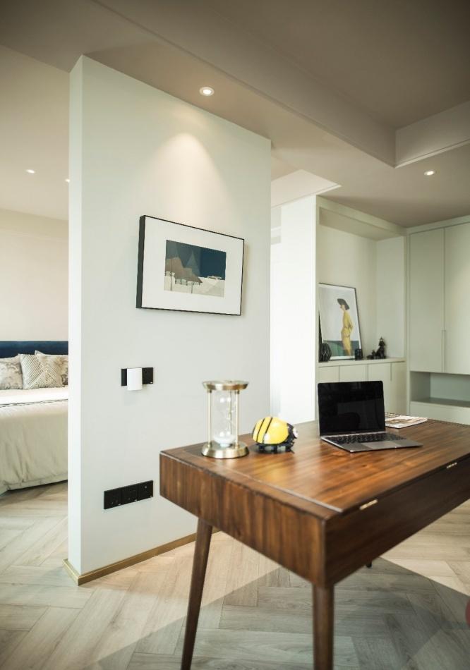 90 后小姐姐的现代独居空间 | 拆墙扩景,主卧套房,黑白书房-42