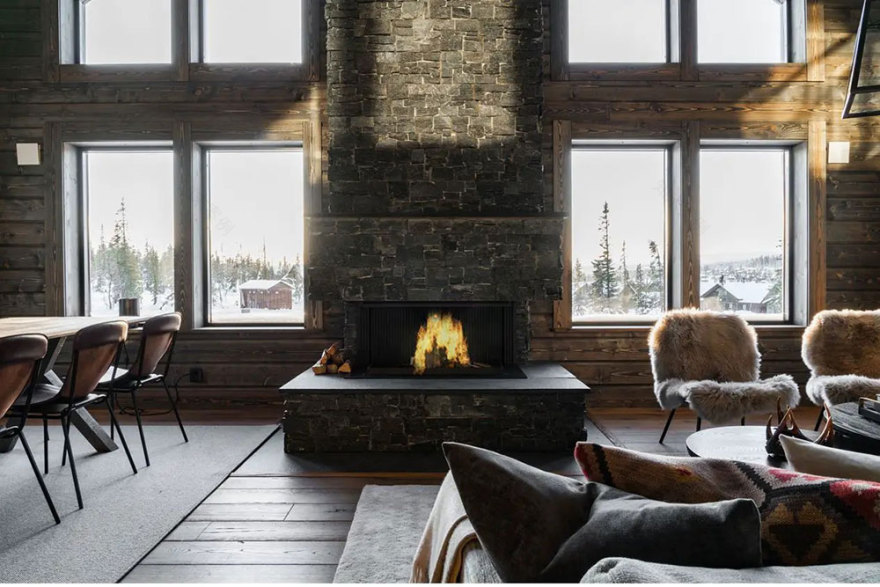 现代 Scandinavian 暗色调木屋设计-4