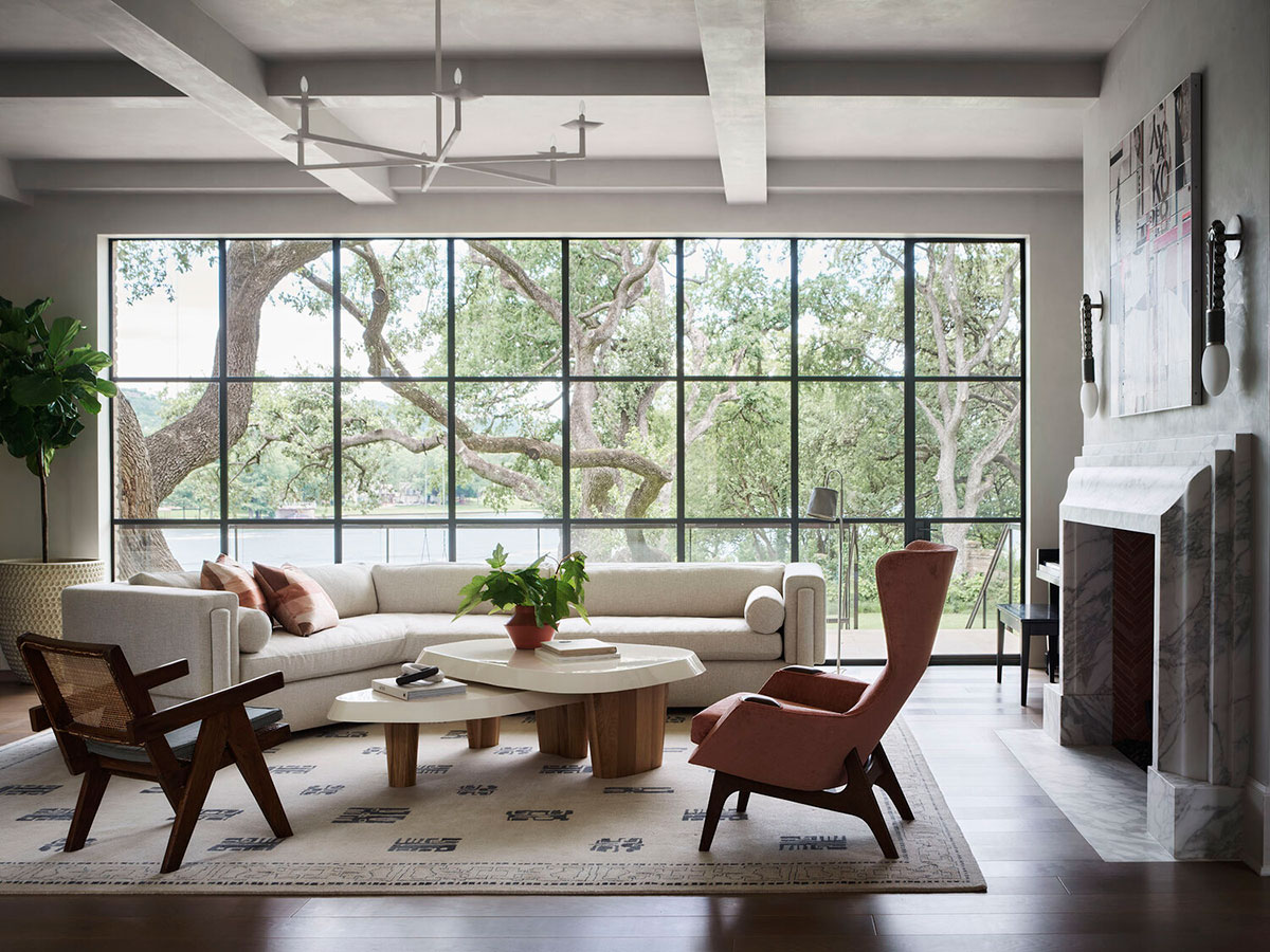 奥斯汀那棵老树下带有泳池的令人惊叹的湖边别墅，得克萨斯州-1