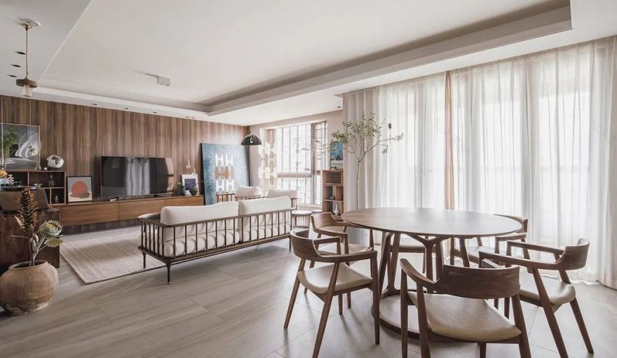 极简原木+禅意!打造通透互动的舒适家居空间-47