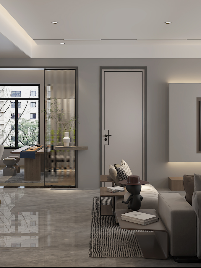 150㎡现代风，丝绒地毯×大理石地砖，擦出高级火花-28