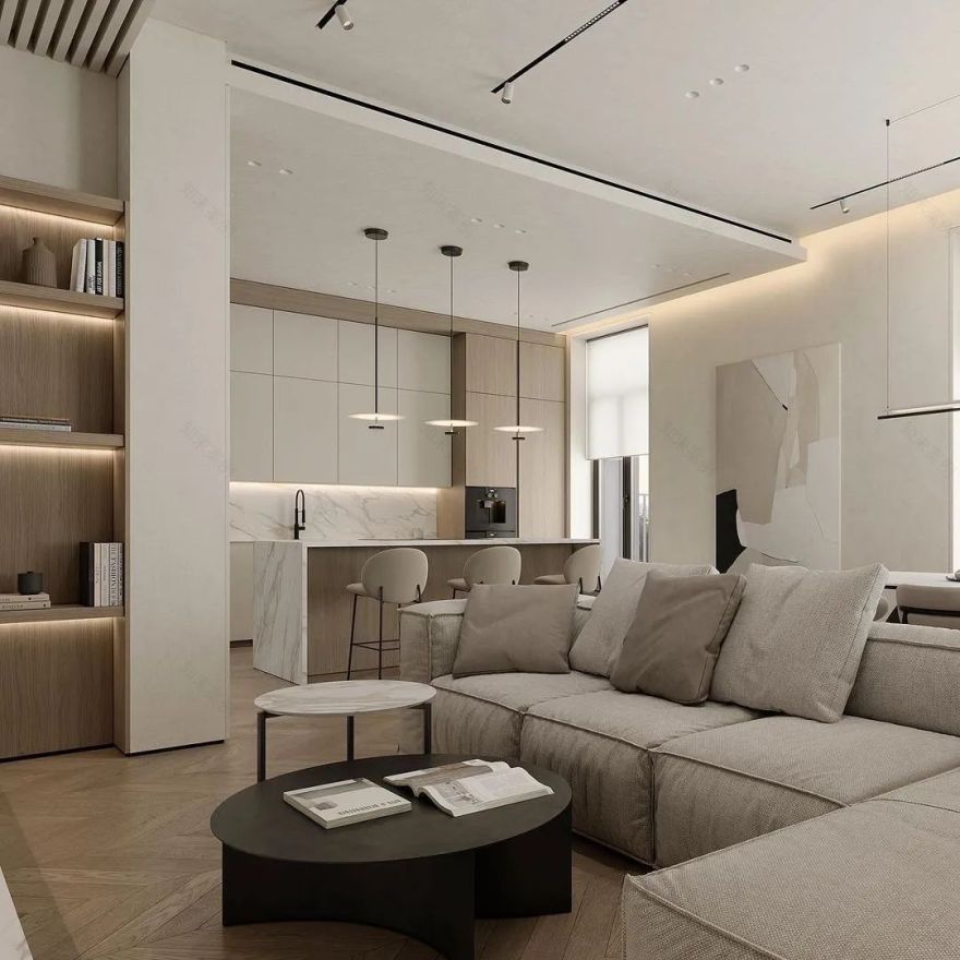 奶油色调的现代空间设计丨俄罗斯圣彼得堡丨DE&DE Studio-9