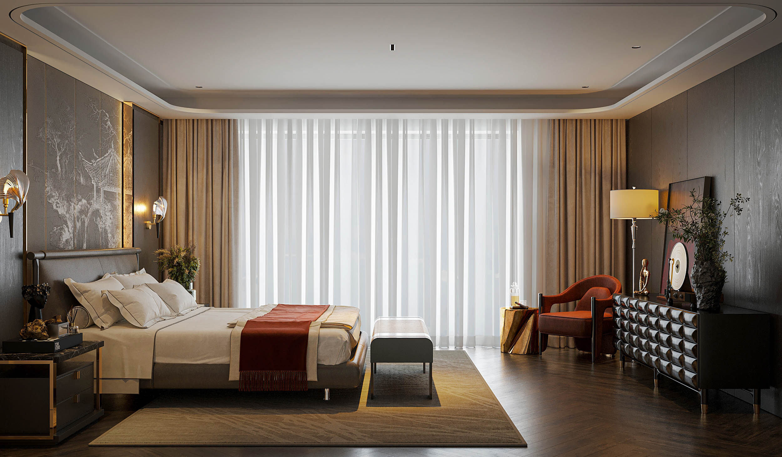 3dsmax Premium Bedroom Model-10