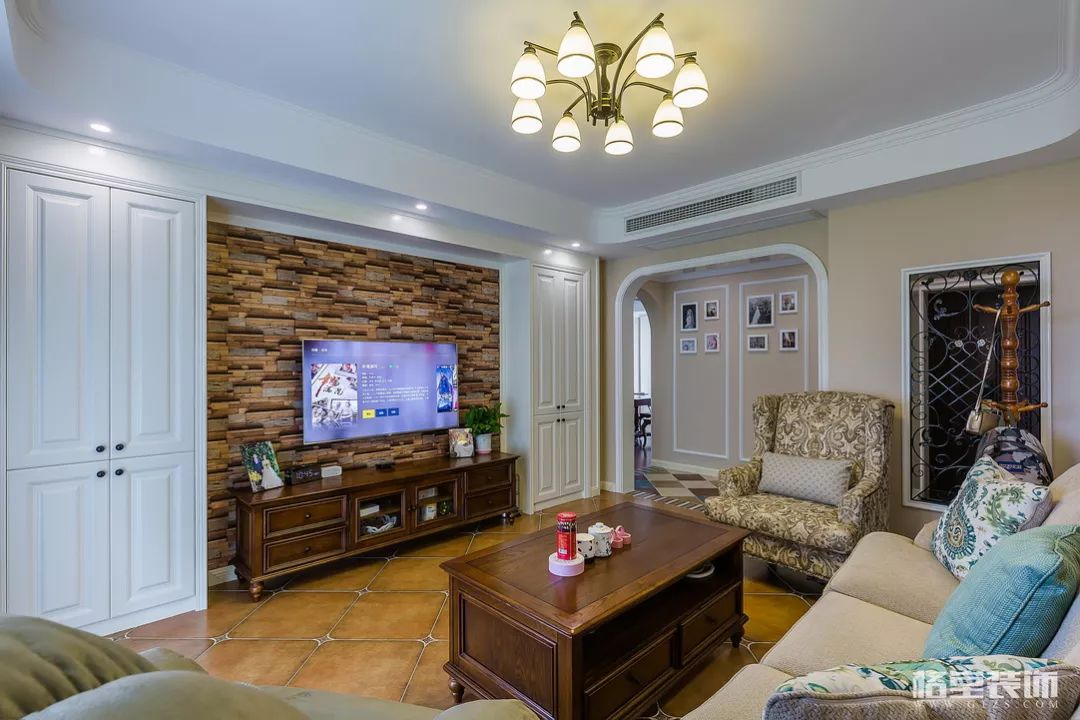 西江月美式风，彩色文化石背景墙，打造惬意空间-26