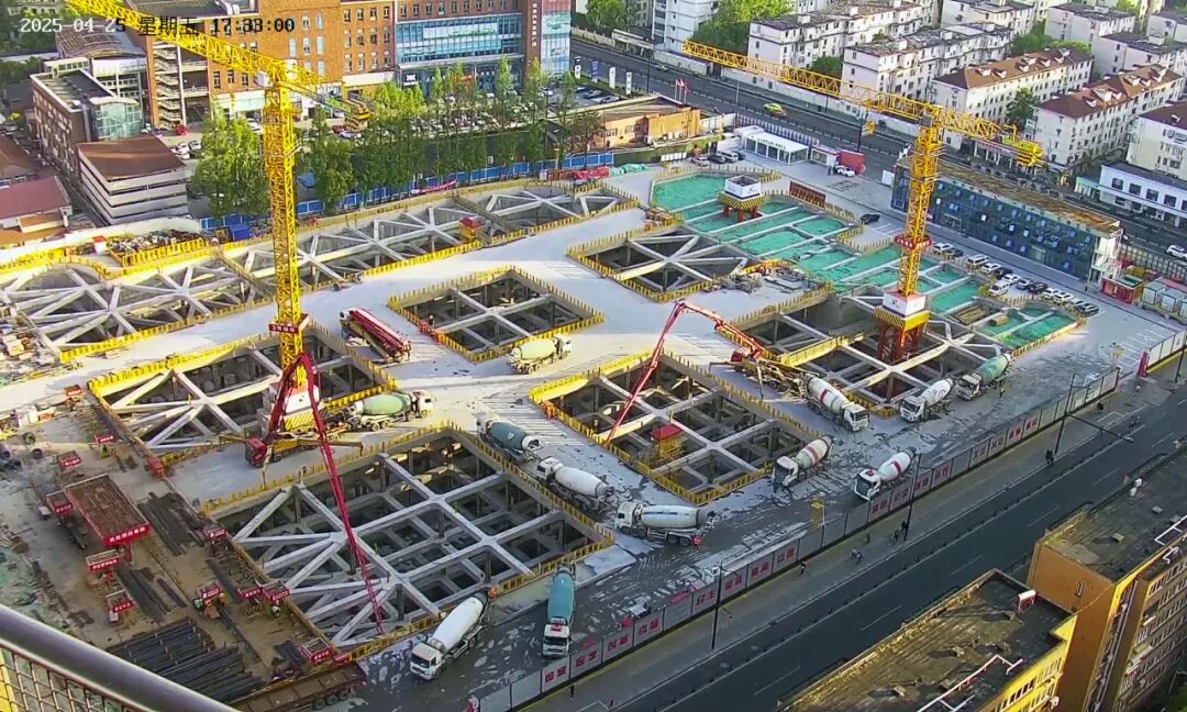 国家医学中心-上海国际医学科创中心、斜土路公交停车场功能提升工程提前完成B1区基础底板浇筑-3