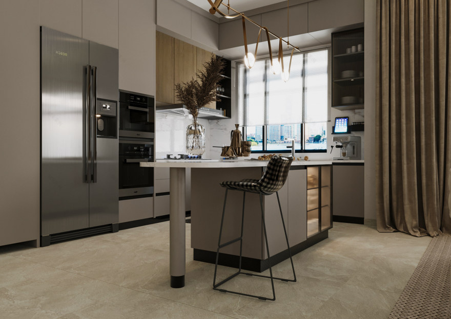 Modern boho living area 设计丨阿联酋迪拜丨LIVING AREA-8