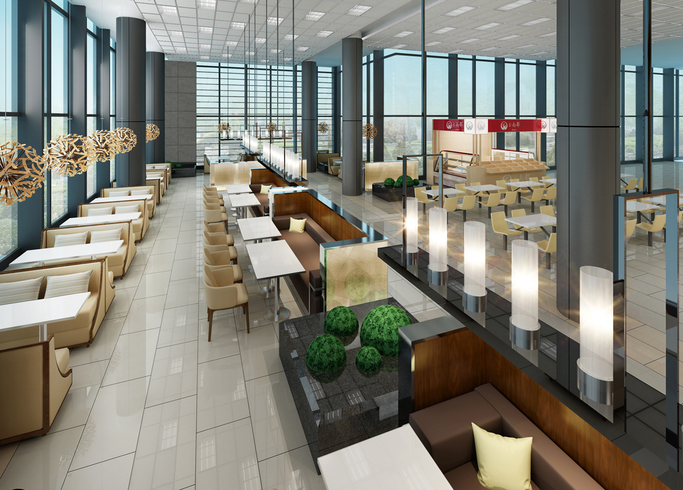 餐厅设计效果图中餐厅餐厅包间包房小吃店面馆工业主题餐厅-38