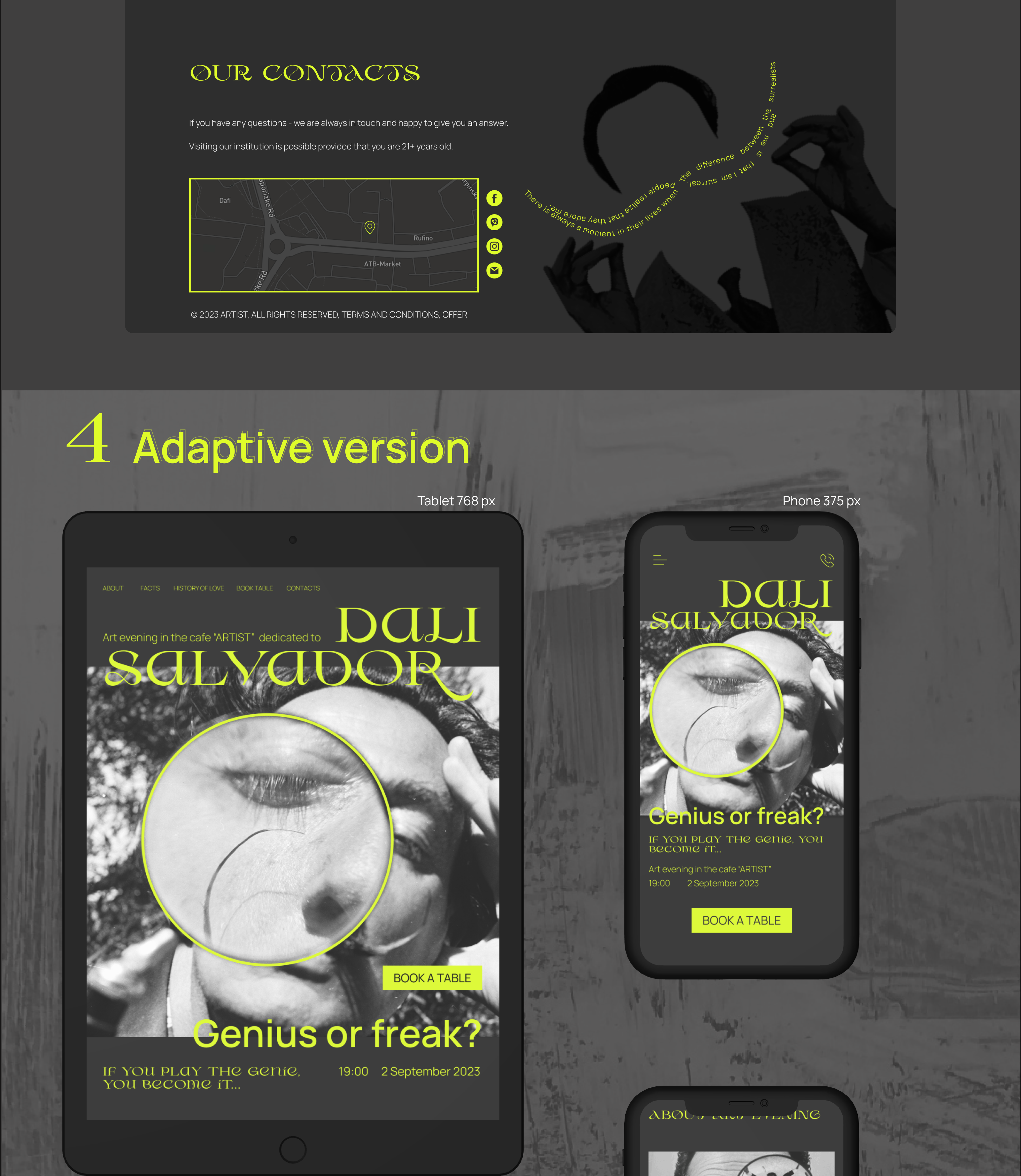 Art Evening Salvador Dali 登陆页面-8