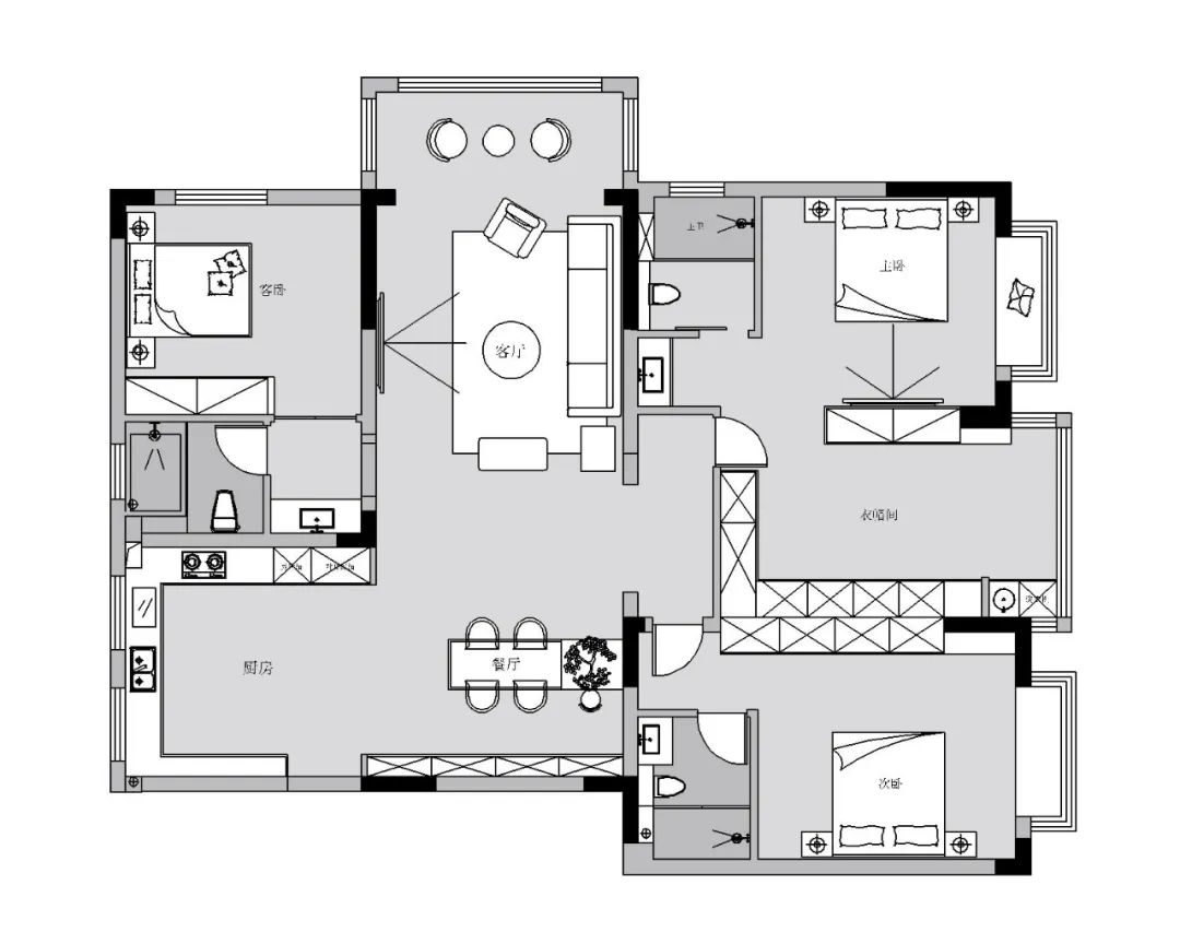 圣庄园•东湖 · 崔少东的 160㎡私人住宅设计丨洛阳市洛龙区无间空间设计工作室-10