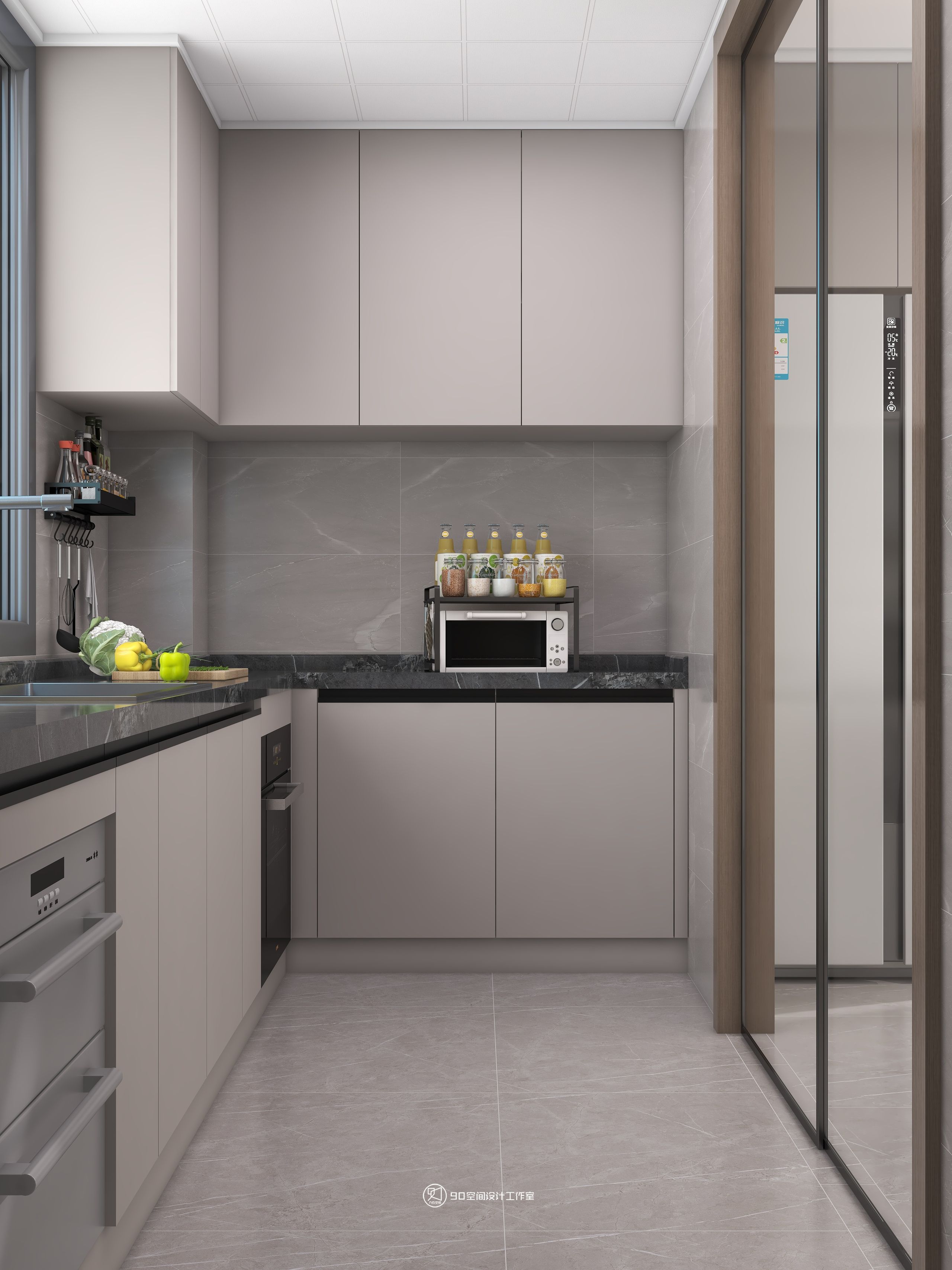 蒲公英现代风格住宅设计丨90 空间设计-15