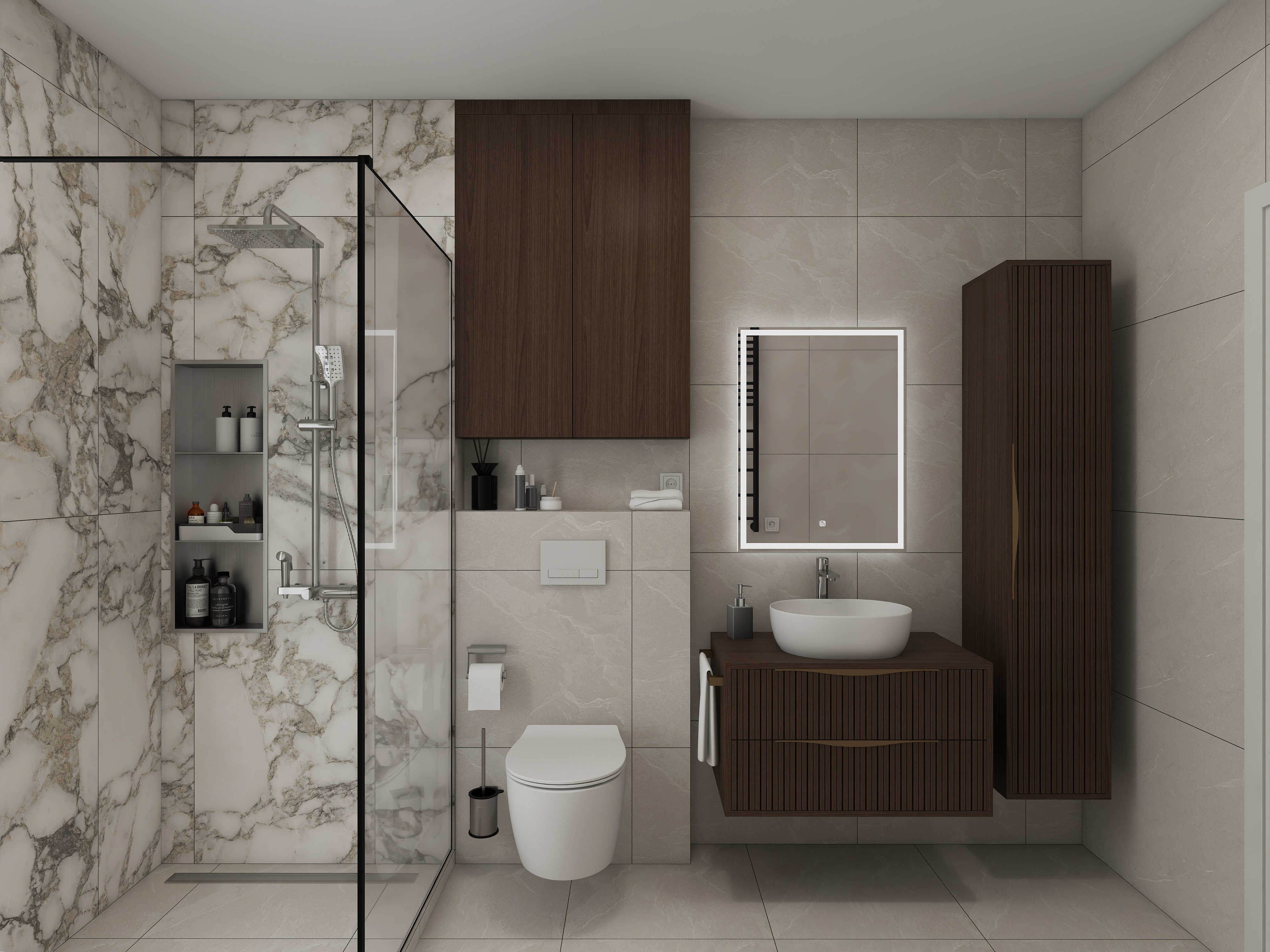 现代特色浴室多种版本设计-5