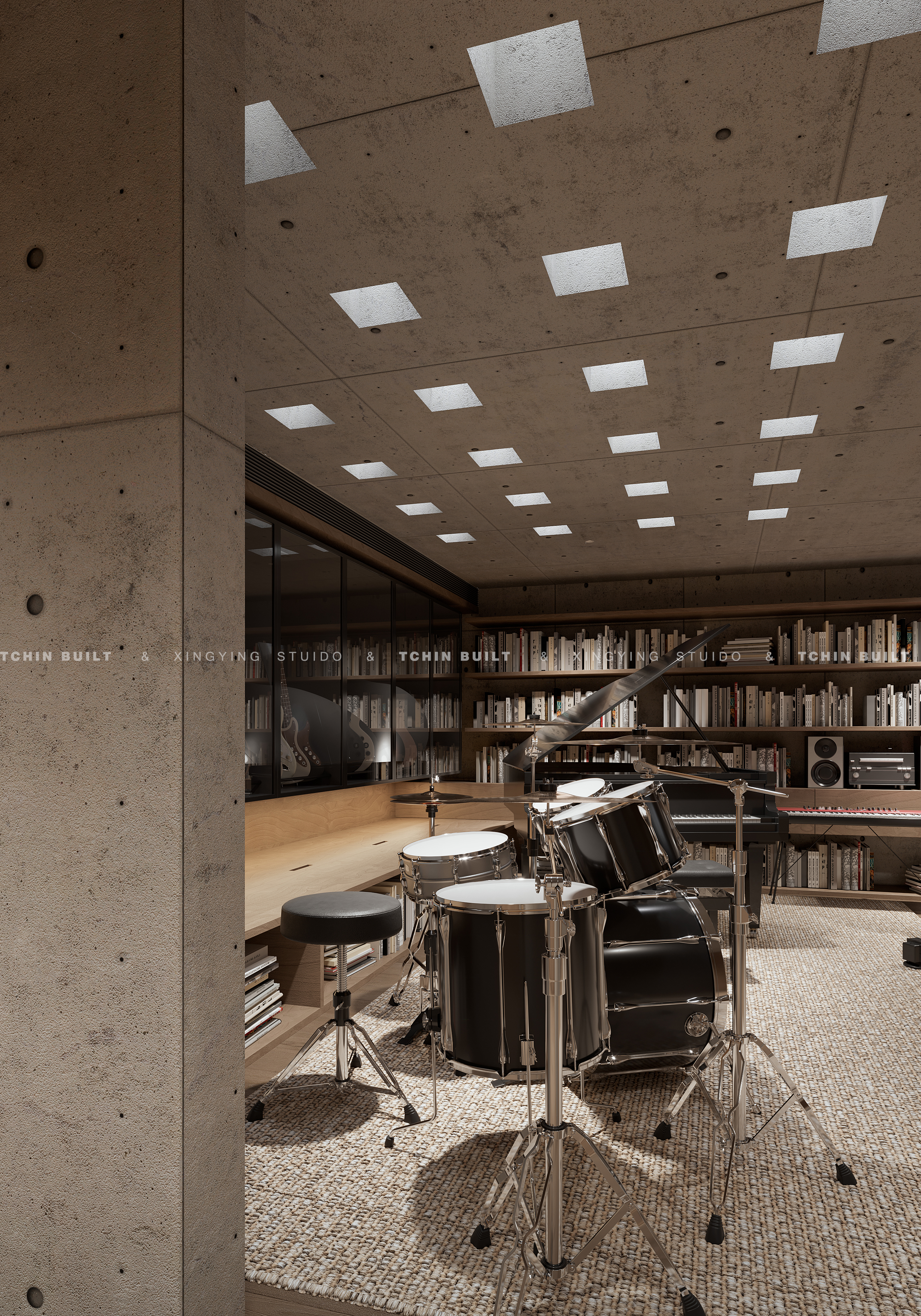 别墅庭院渲染-19