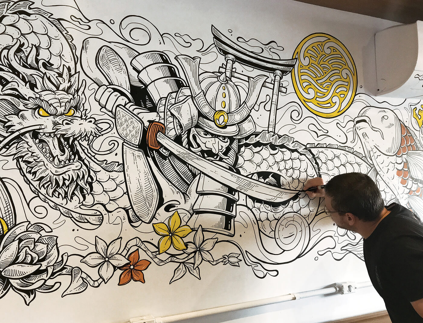 Goto 日本料理餐厅墙绘设计-16