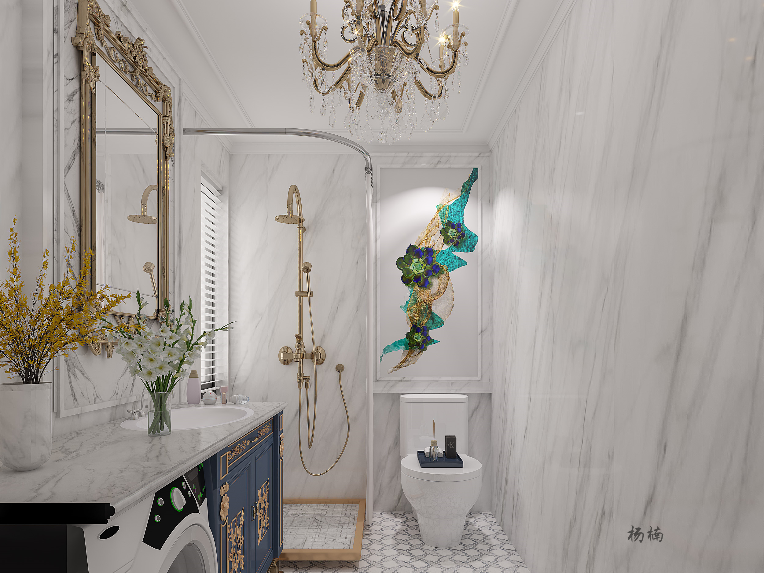 法式轻奢平层设计案例-13