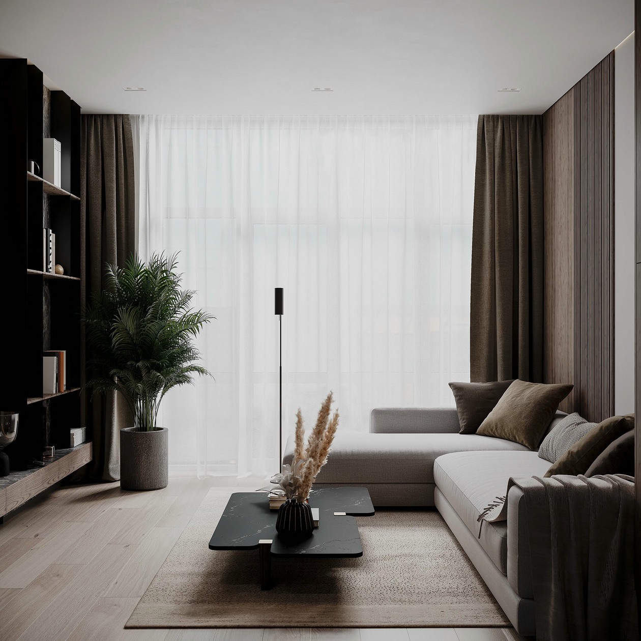 现代深色公寓 质感简约！-4