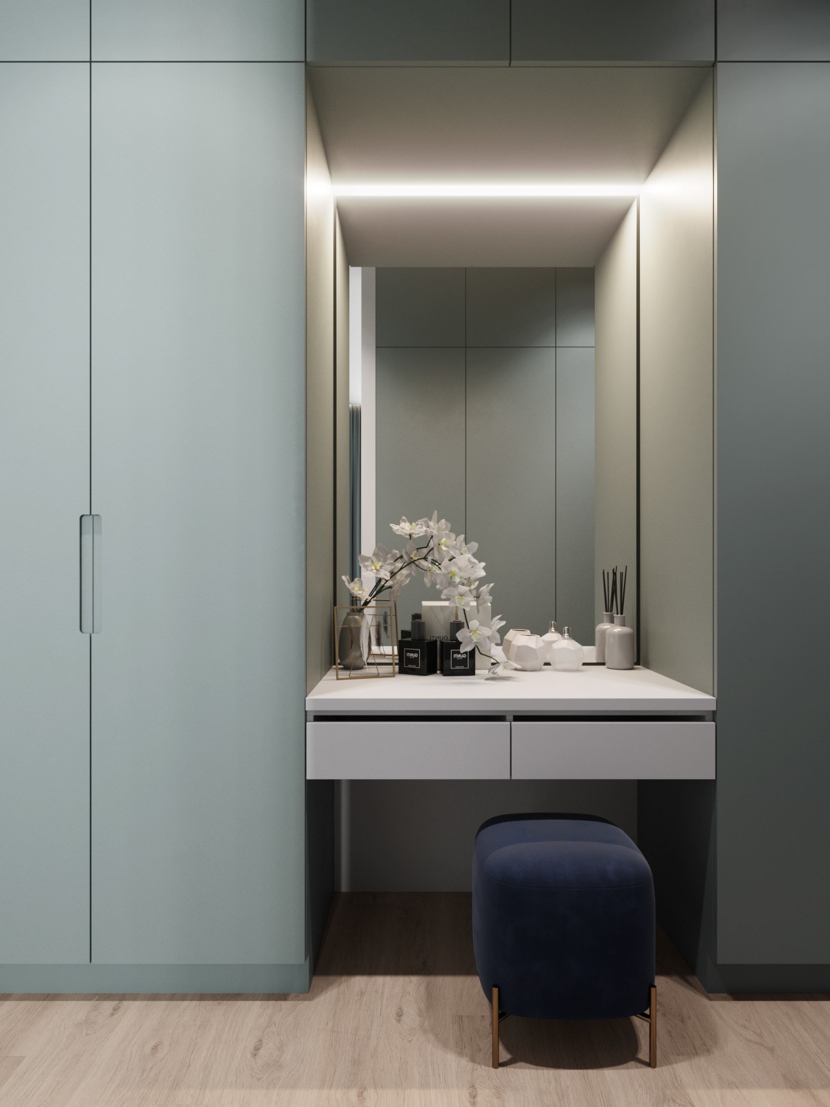 圣彼得堡 58 平米现代小公寓 | 精致简约的艺术空间-21