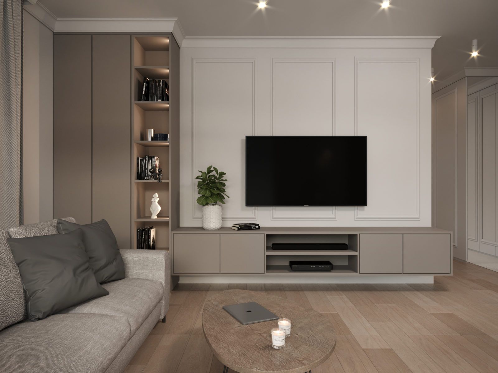 华沙带古典韵味的现代公寓室内布置丨波兰华沙丨Katarzyna Piotrowska-23