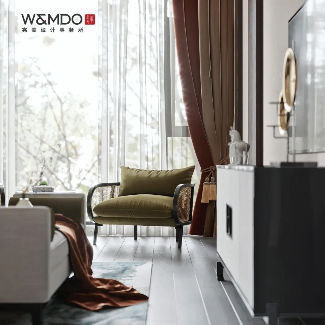 蓝山湾·肖府新中式设计,融合清雅古韵与精致简约-35