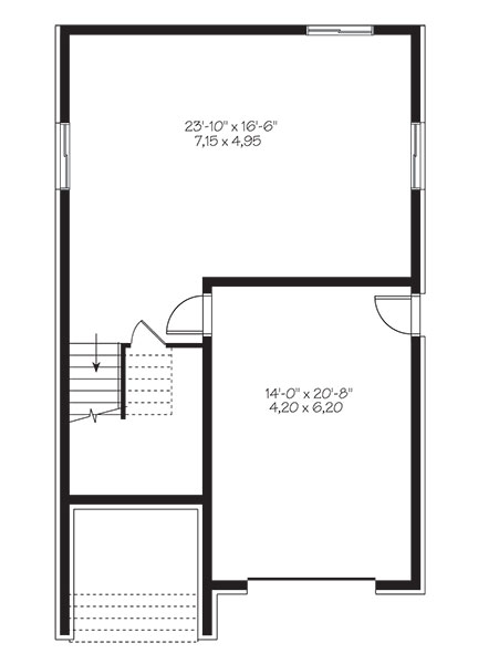 Plan 9542 三卧室现代住宅计划-12