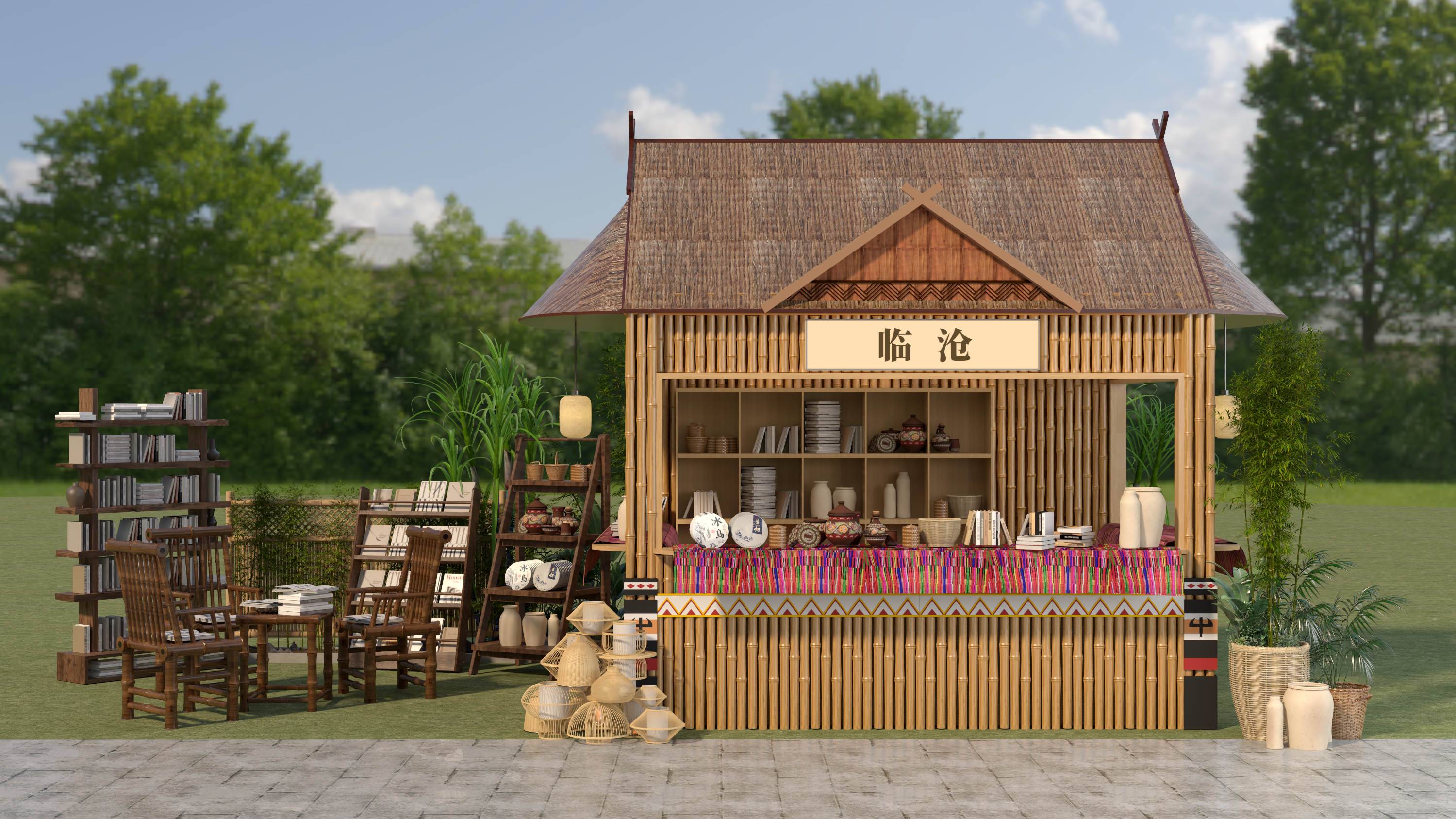 云南民族风格装饰陈展（亭子）设计 · 2024年方案汇总丨中国昆明丨郭大叔和星星崽-8