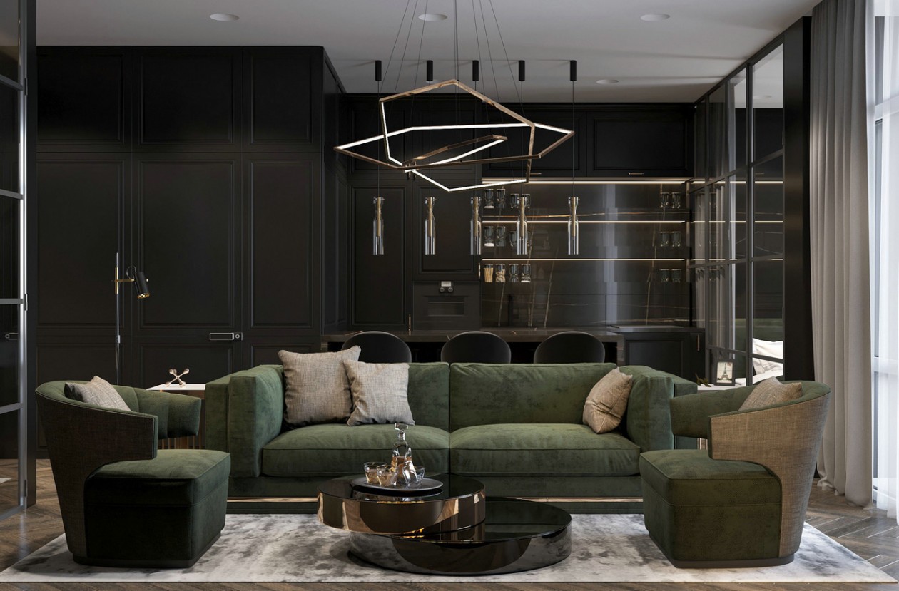 绿色系与高级黑的理性空间-0