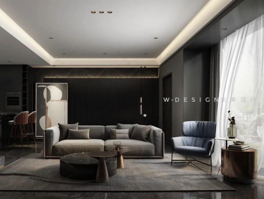 龙岩未来设计 | 现代高级黑灰家居空间-21