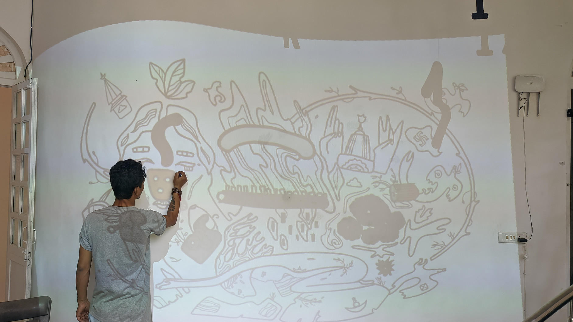 Reflections | Interactive wall Installation-18