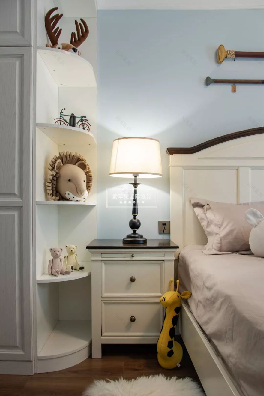 广福小区美式风格设计,自然质感打造温馨生活空间-51