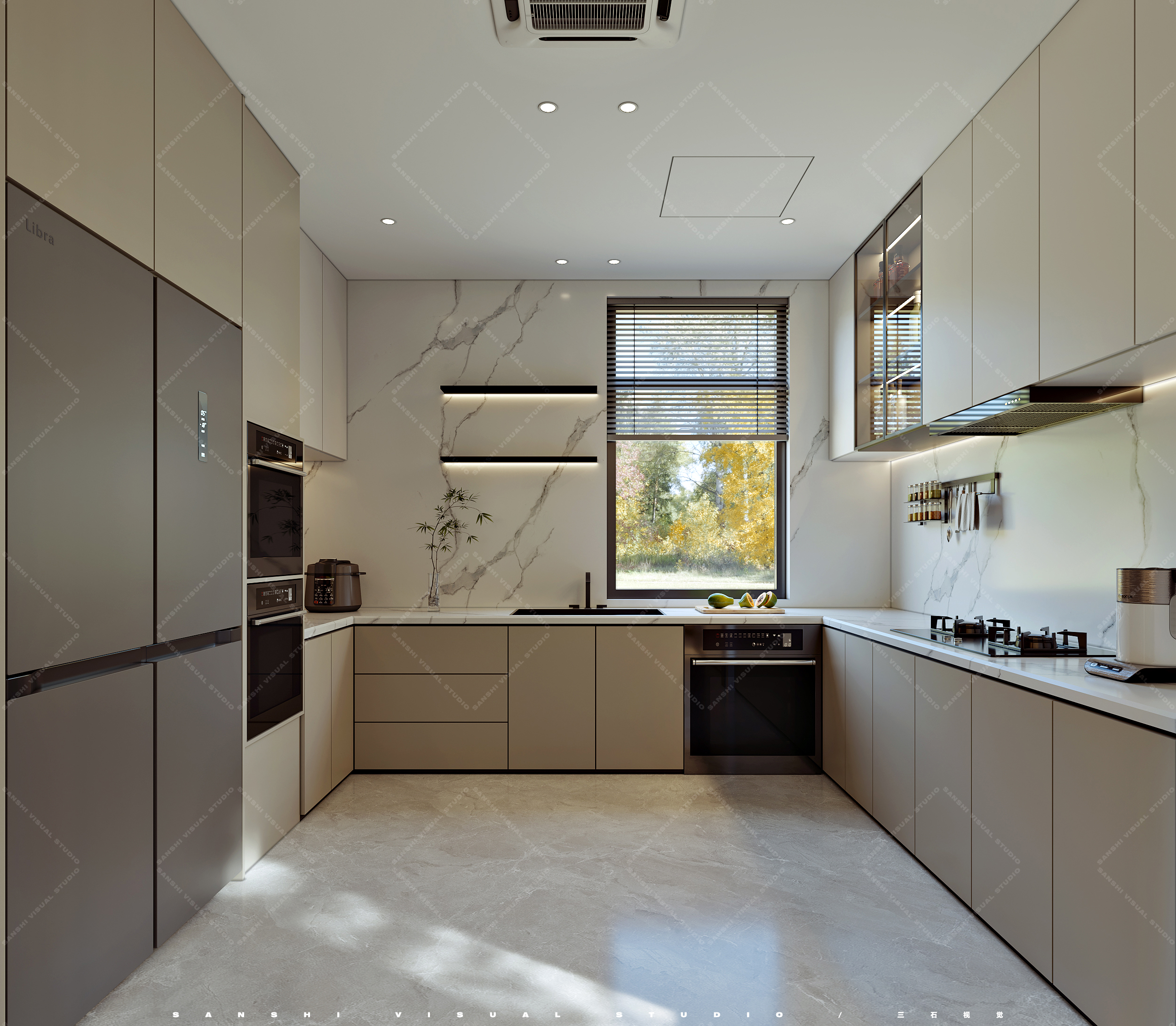 现代别墅效果图-13