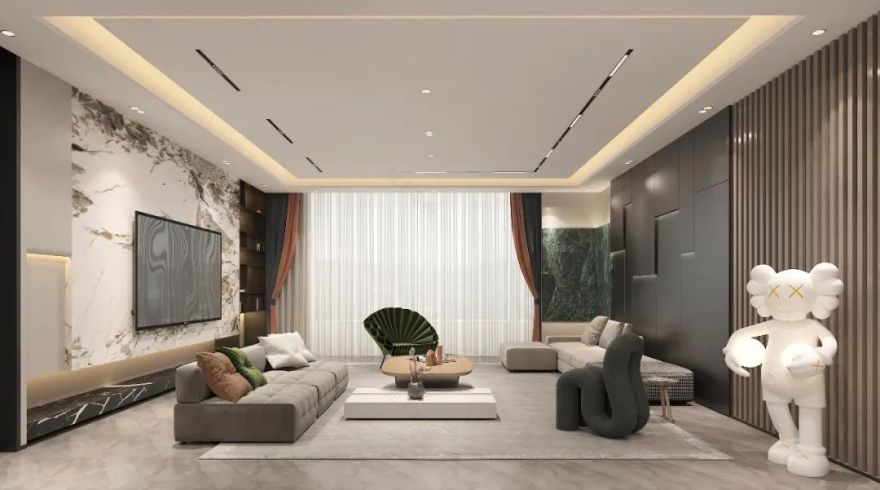 现代轻奢风住宅设计丨中国包头丨包头市众诚装饰-29