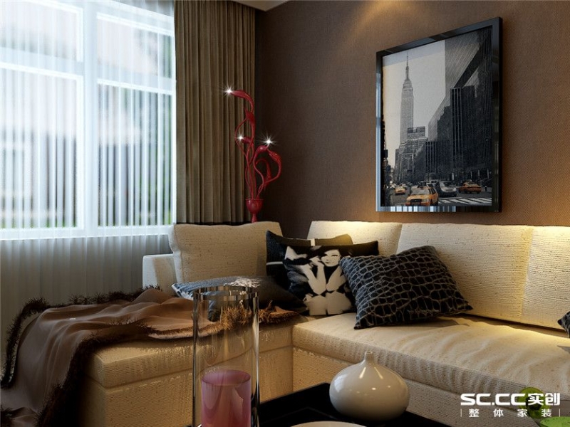 【上海实创装饰】101平韶光花园现代简约风格家居设计-4