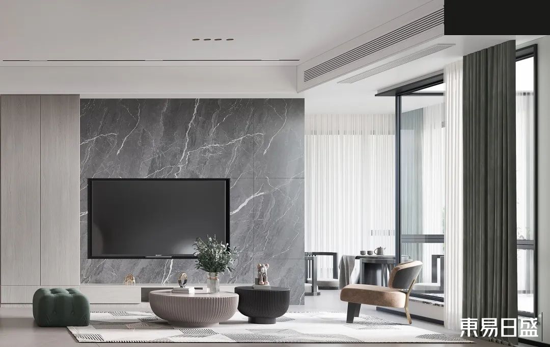 【案例】95㎡两居现代简约风格：绿意将至-26