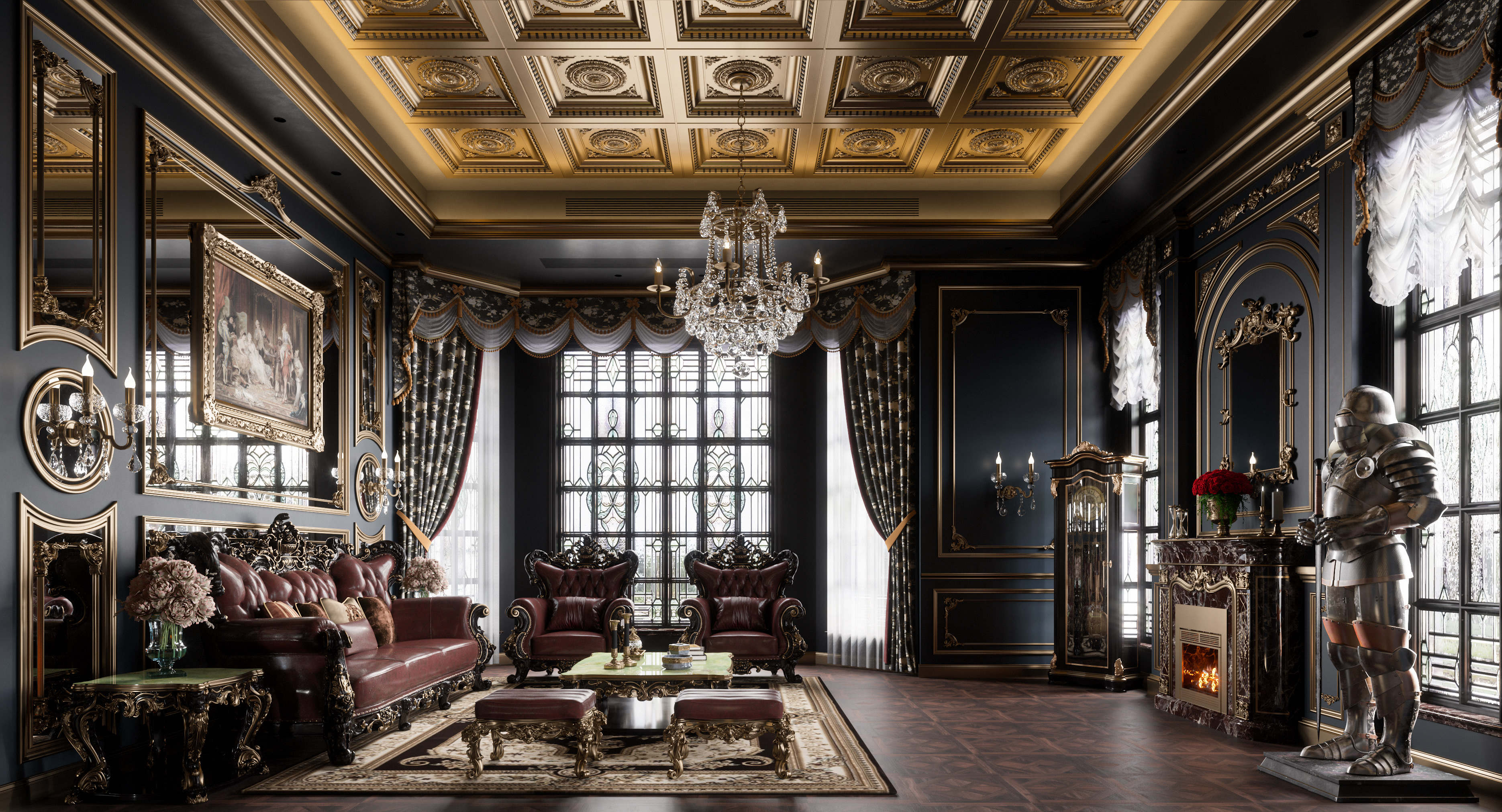 古典法式客厅-3