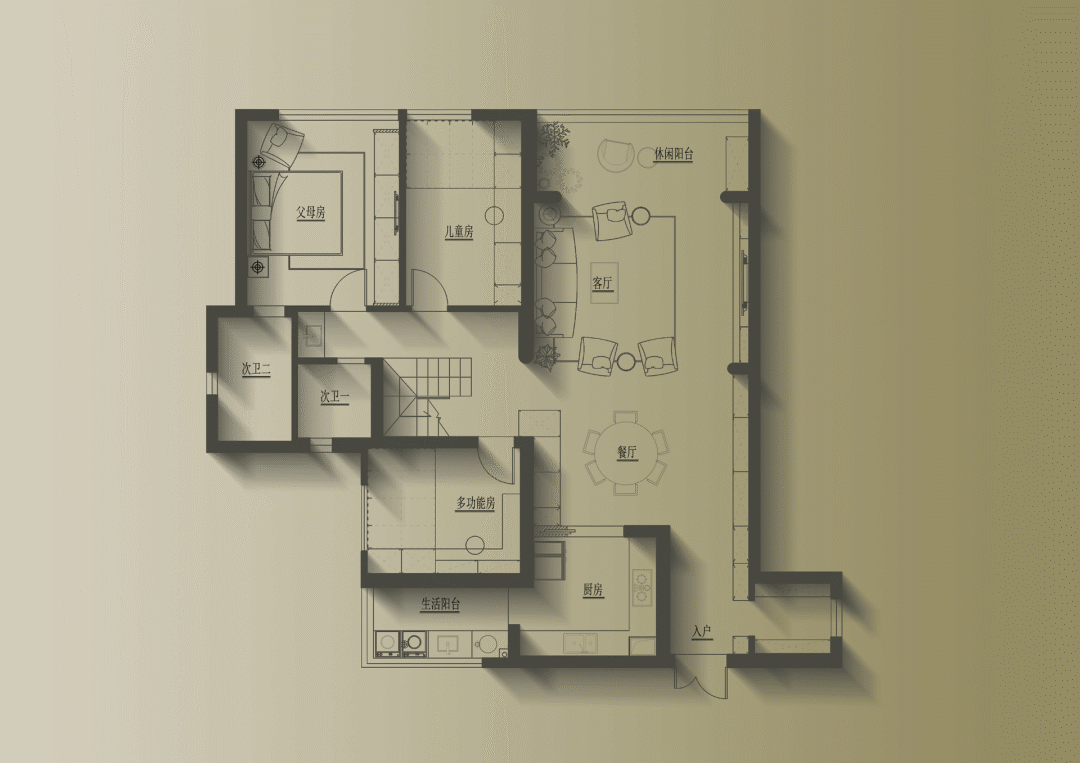 双流区196㎡复式精装房大变身丨清羽设计-11