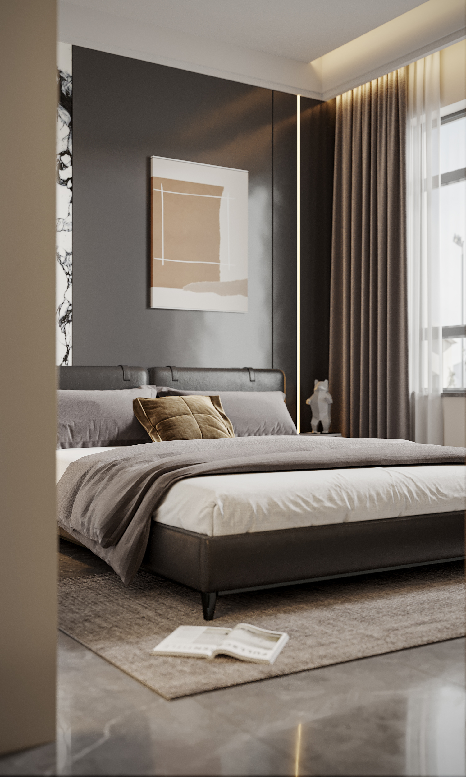 现代极简风格卧室等空间合集-6