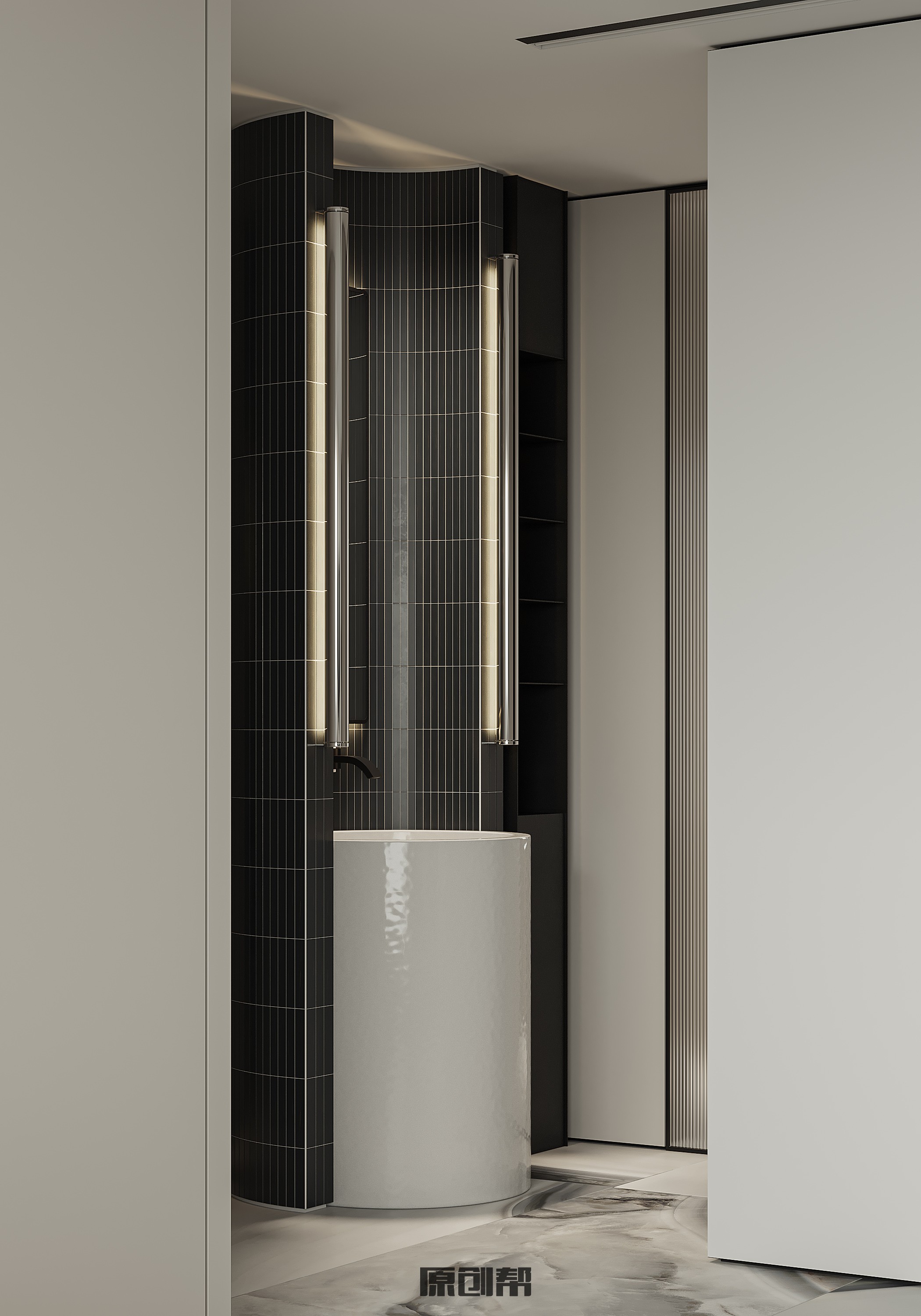 不落俗套的黑白灰空间设计-7