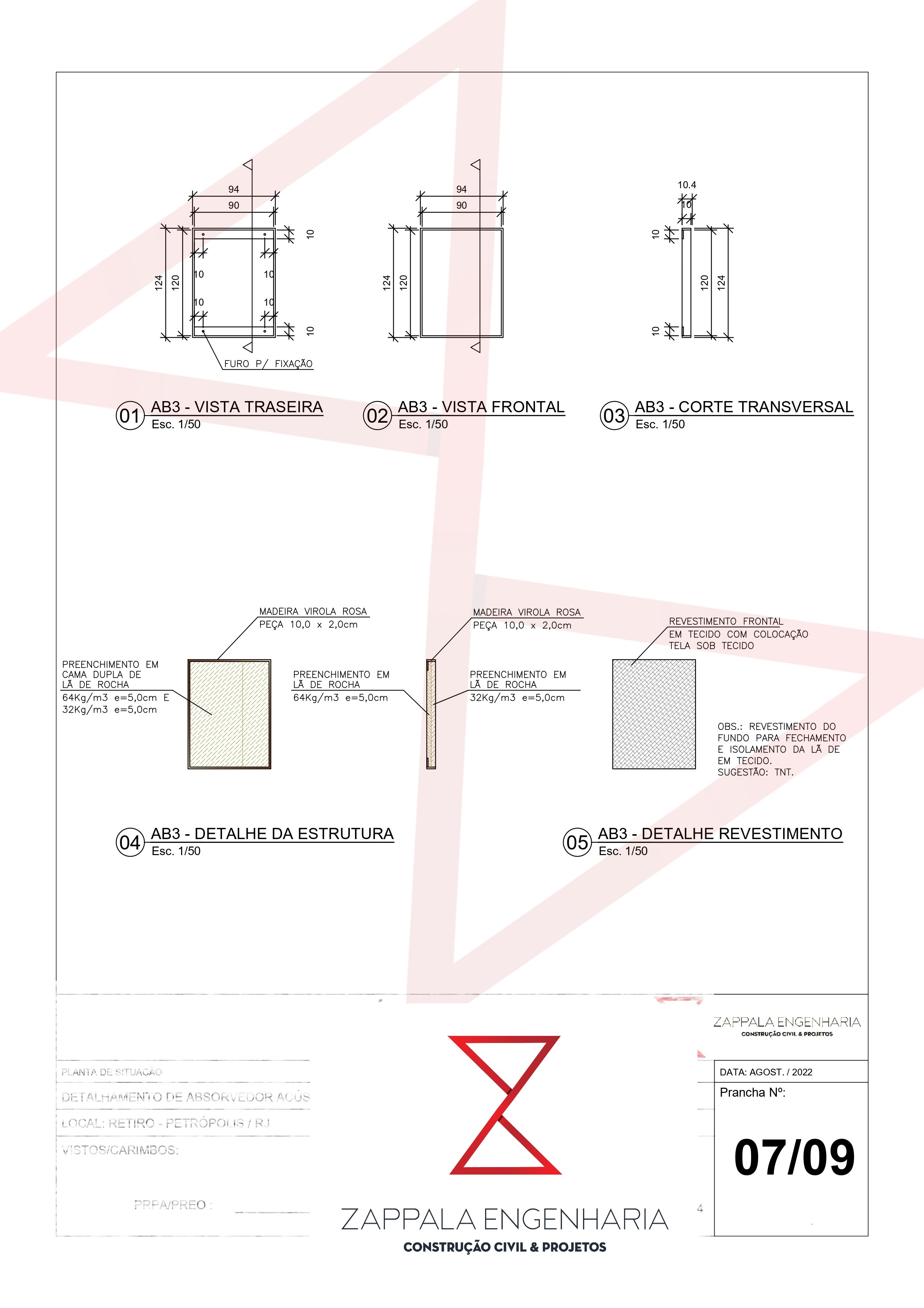 Projeto de tratamento acustico Clube de Tiros-6