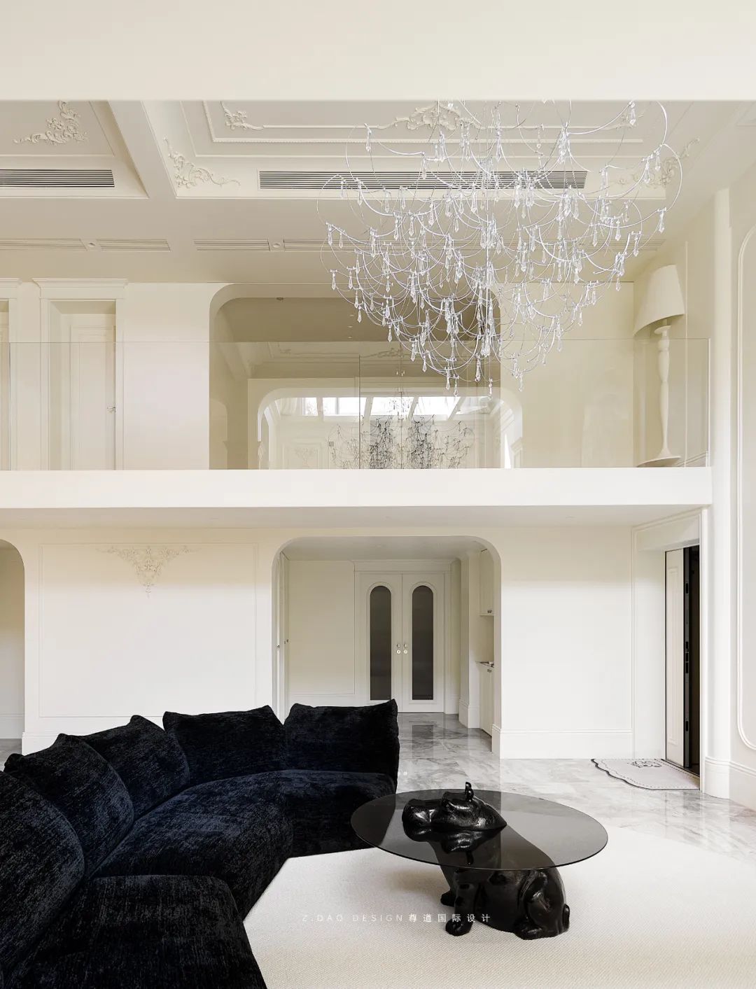 合肥『国贸天成』360㎡奶油法式风叠墅丨尊道国际设计-109