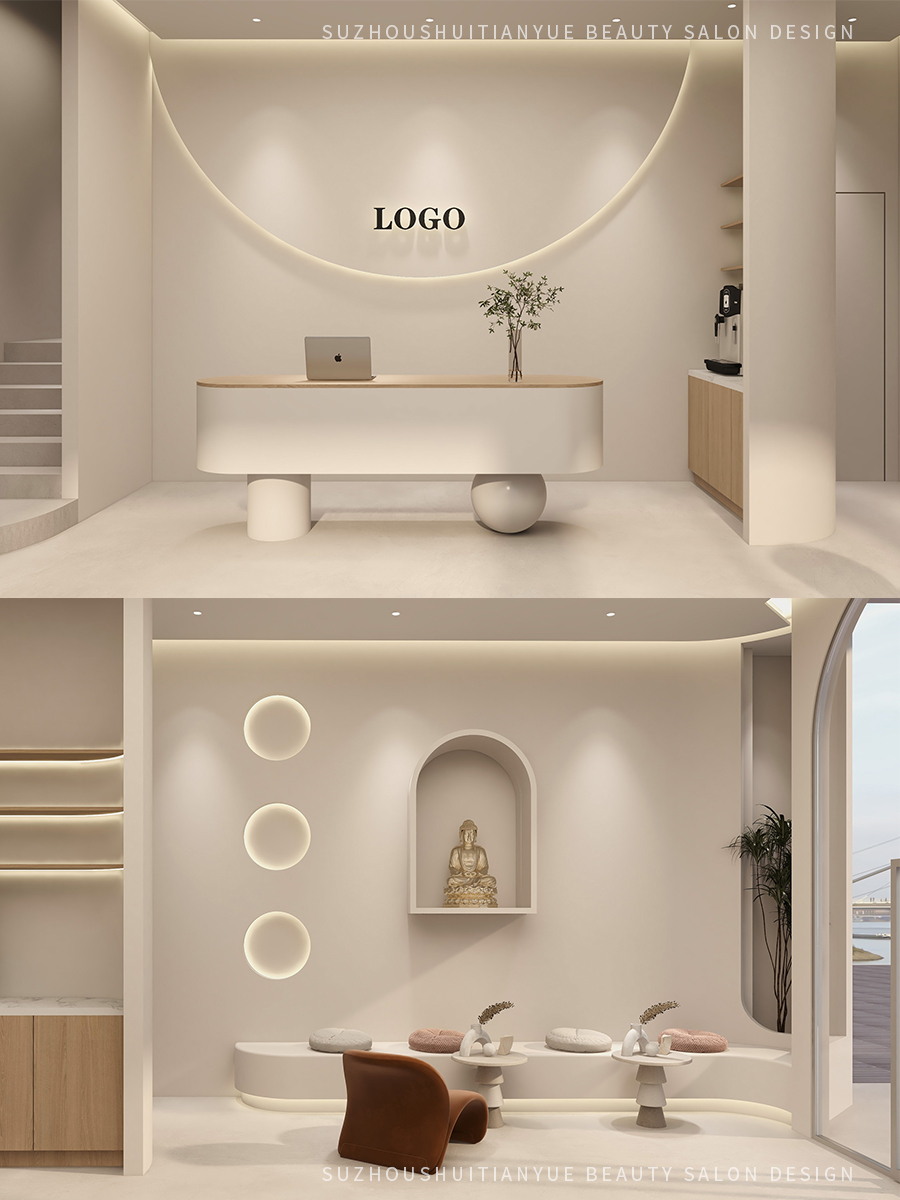 江苏苏州430平简约风美容院设计，温柔无距离感-1