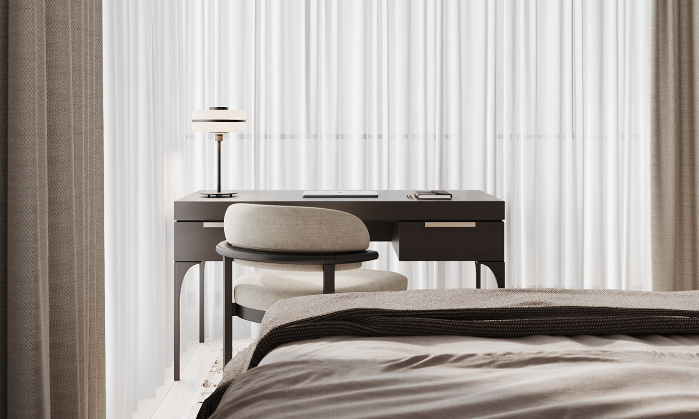 90㎡高级灰色系公寓设计-8