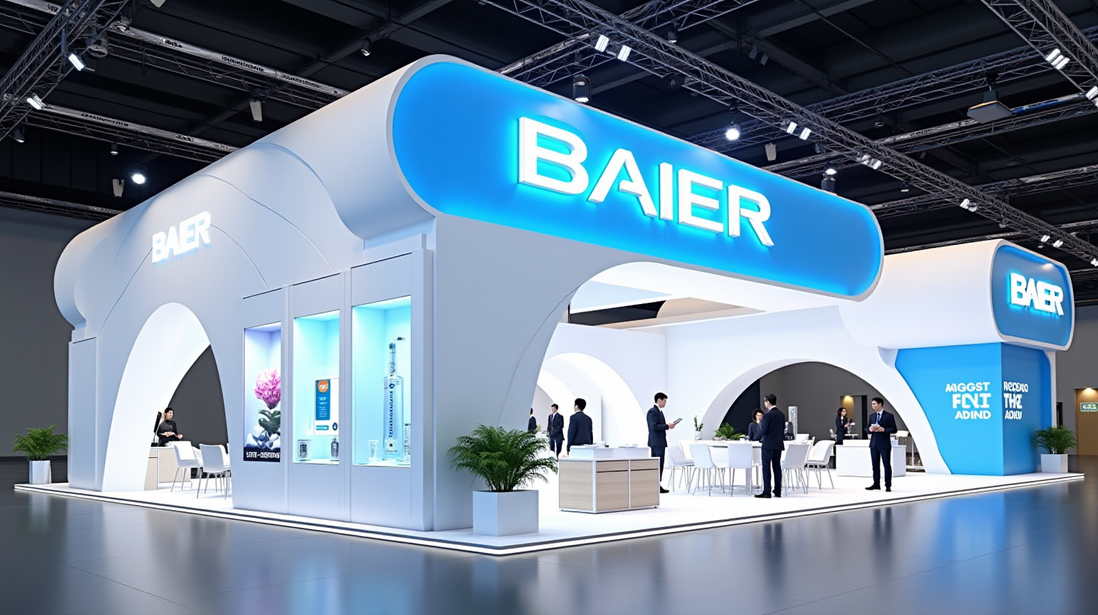 Medical exhibition booth design generated by AI.-7