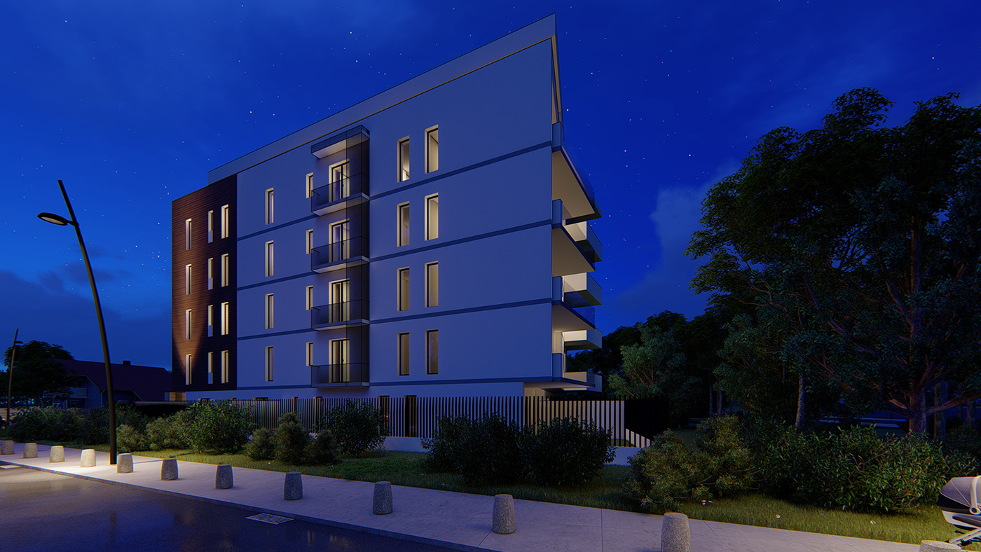 Anastasiya Gushchina丨公寓建筑丨Residential Building Render-6