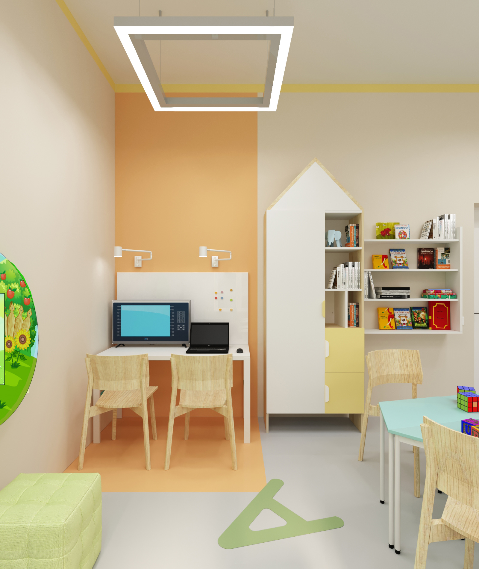 学校 30㎡言语治疗师办公室设计丨@liyastavitskaya-6