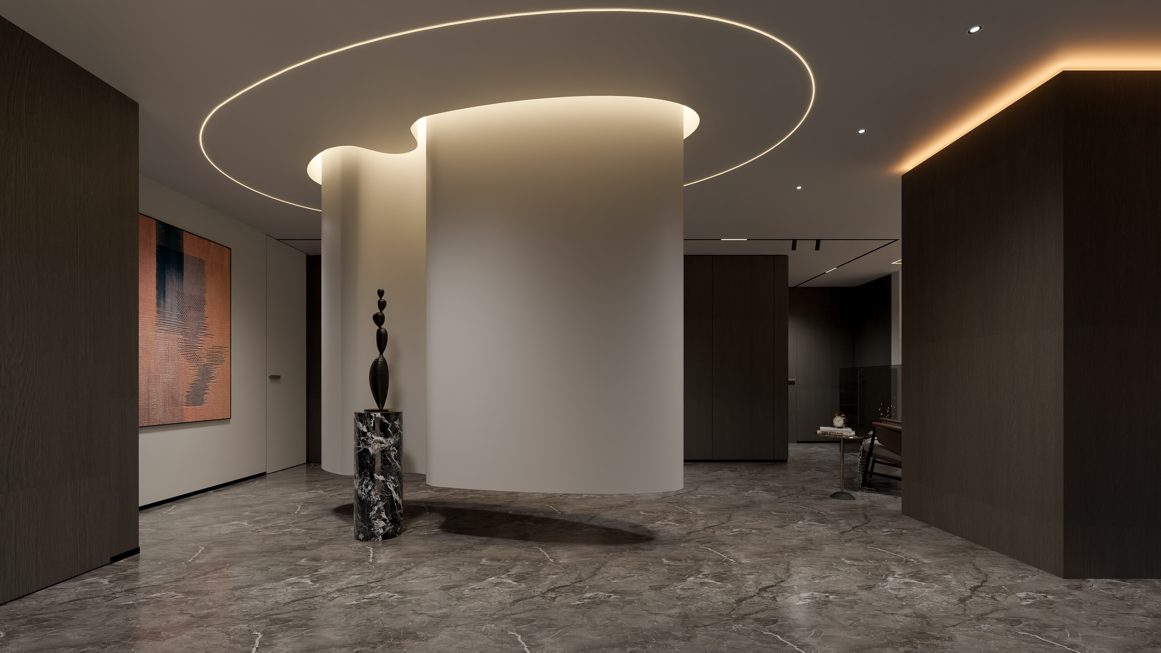 郑州设计，暗黑风的地下室设计-2