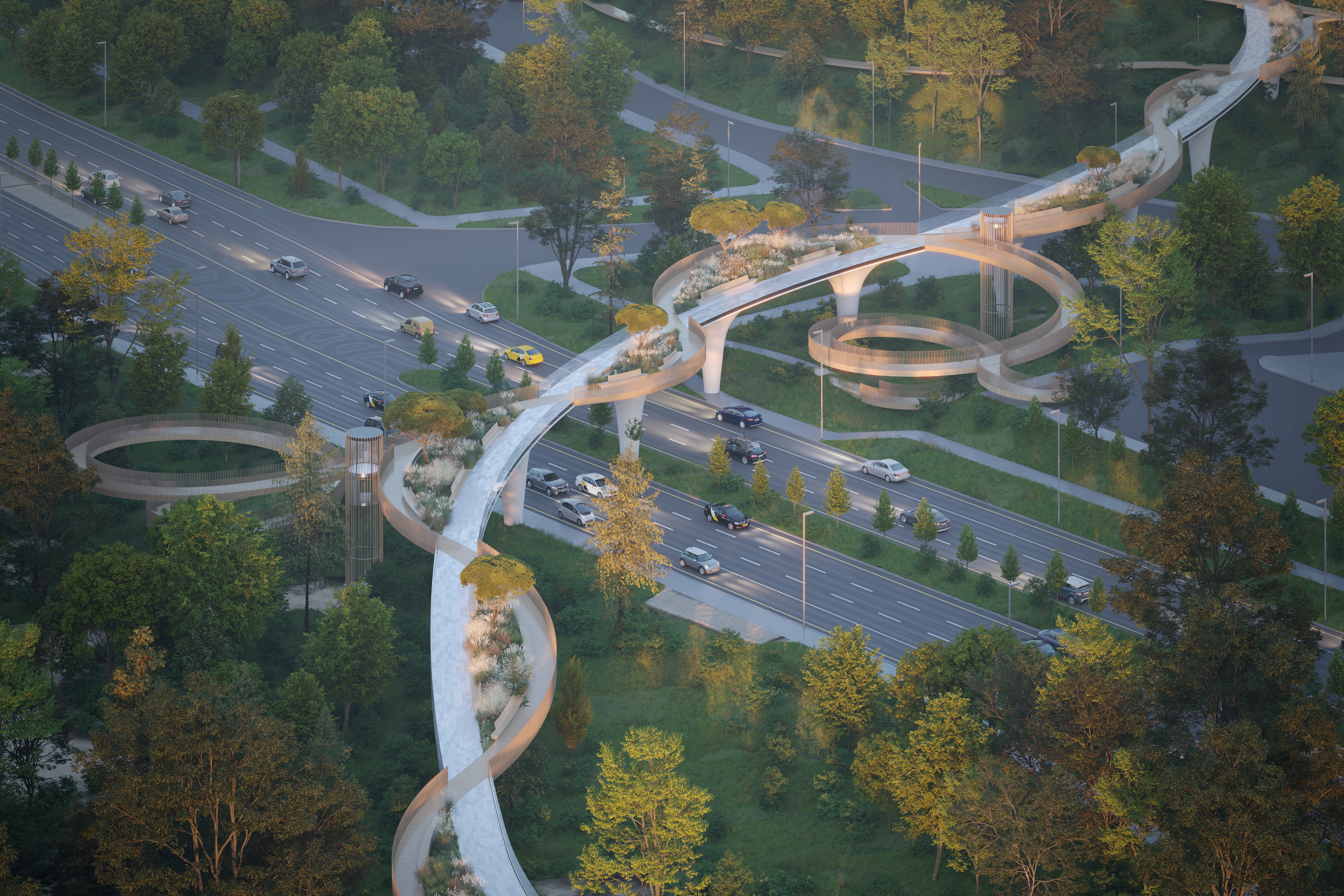 Almaty 行人绿桥丨哈萨克斯坦阿拉木图丨ATRIUM-13