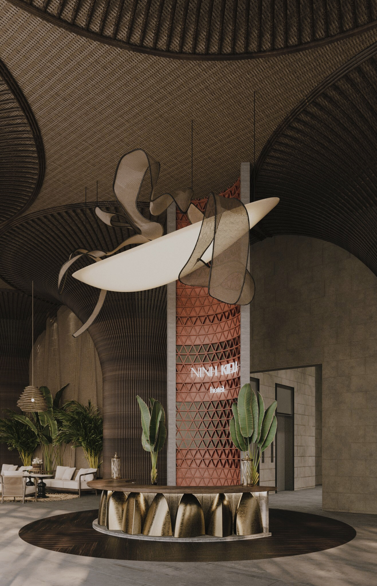 NINH KIEU 酒店大堂室内设计丨越南-11