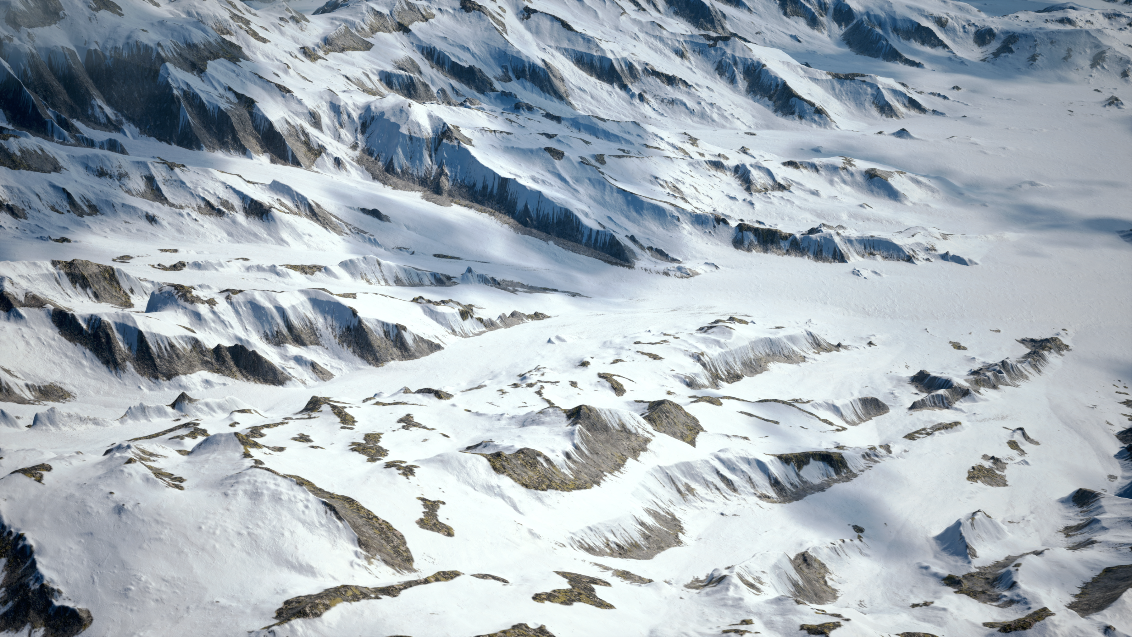 Snow Mountain Created in Gaea & Unreal Engine 5-7